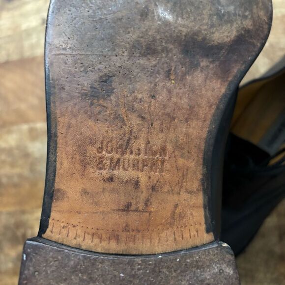 Vintage Johnston & Murphy Cap Toe lace oxfords 12 M - Picture 6 of 9